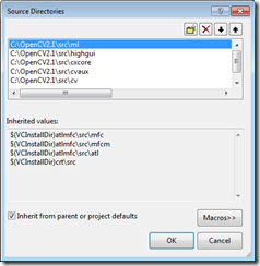 Configure VC++ Directories for OpenCV - VS2010